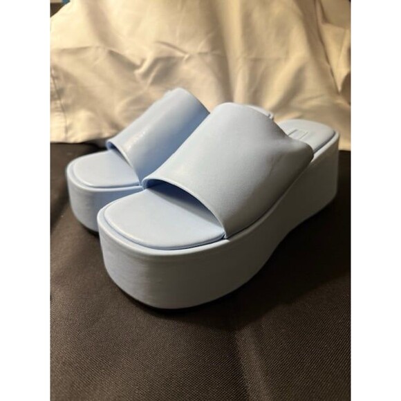 Topshop Powder Blue Platform mule sandals size 6 NEW - Picture 3 of 6